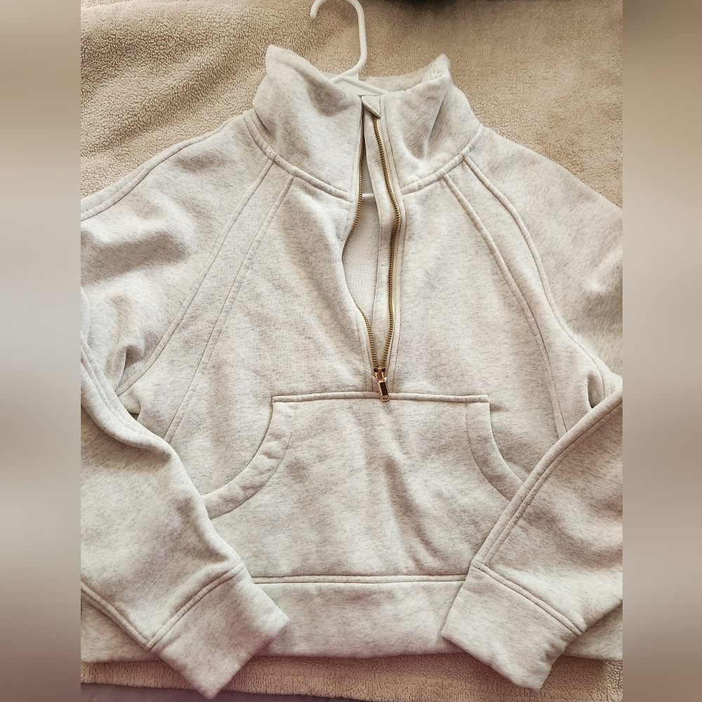 Cozy Cream Women's Half-Zip Sweatshirt